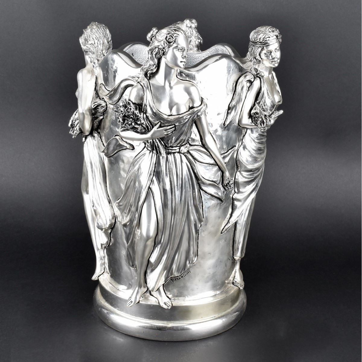 Figural Silver Plate Champagne Bucket