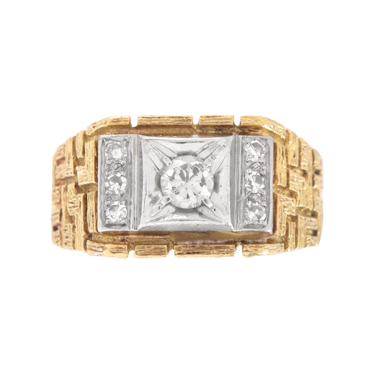 Man's Vintage .75ct TW Diamond and 14K Ring