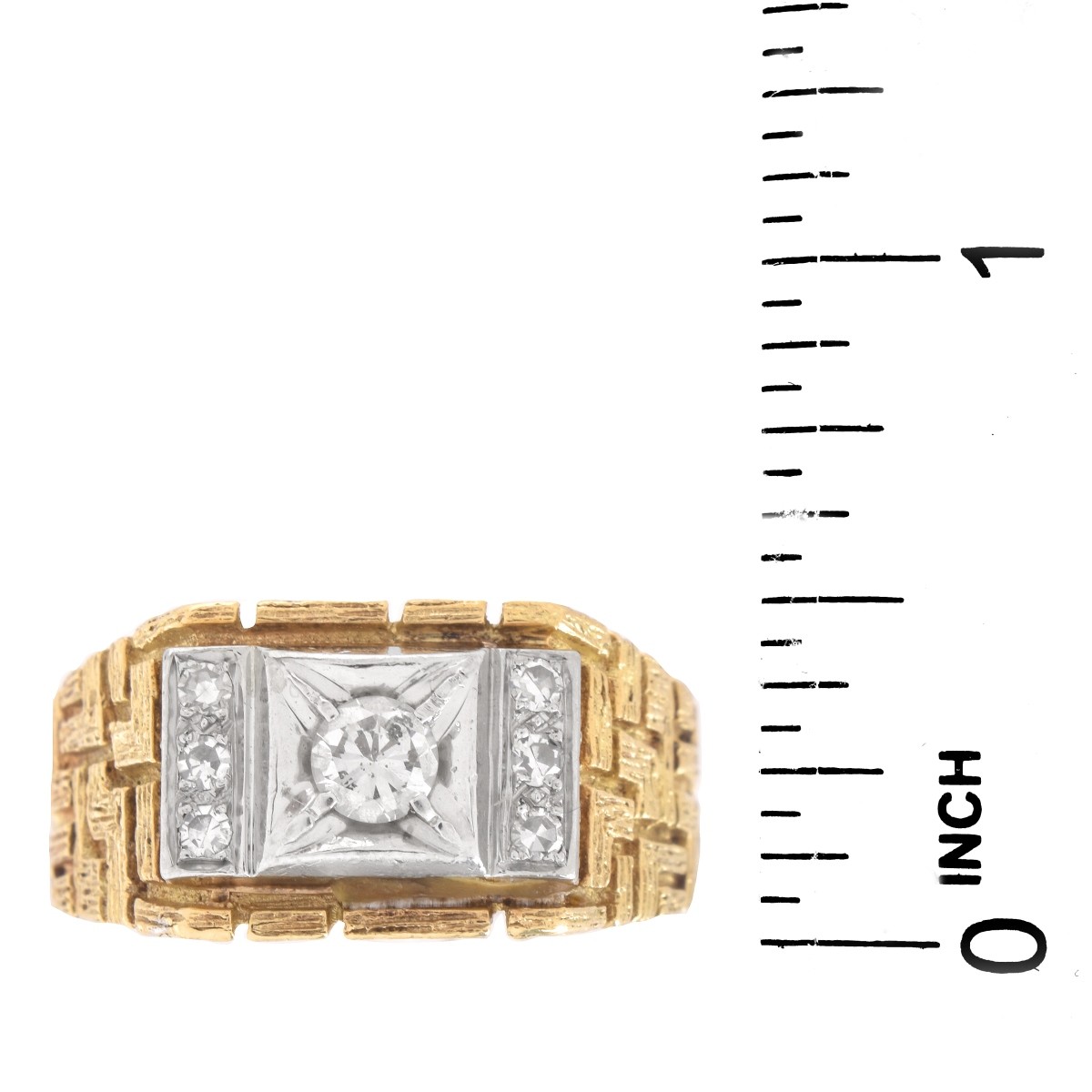 Man's Vintage .75ct TW Diamond and 14K Ring