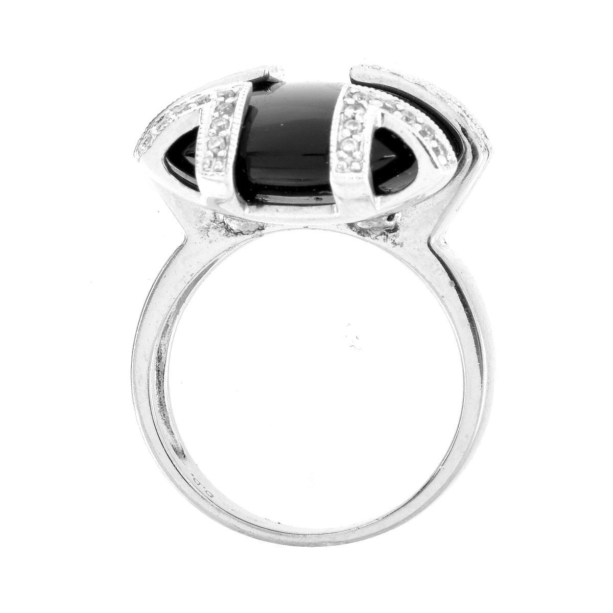 Diamond, Onyx and 14K Ring