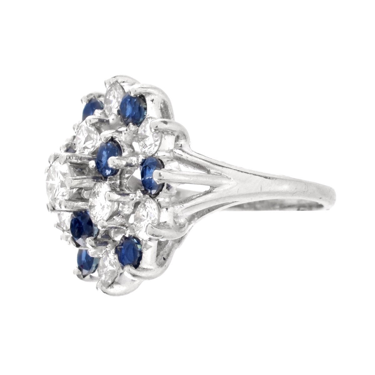 Diamond, Sapphire and 14K Ring