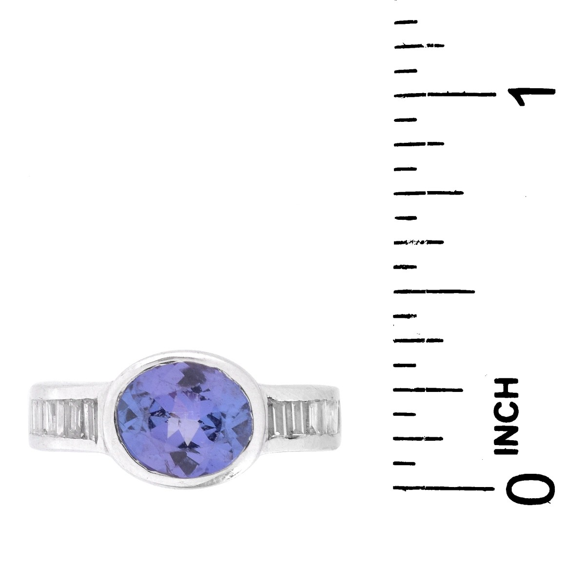 2.0ct Tanzanite, Diamond and 18K Ring