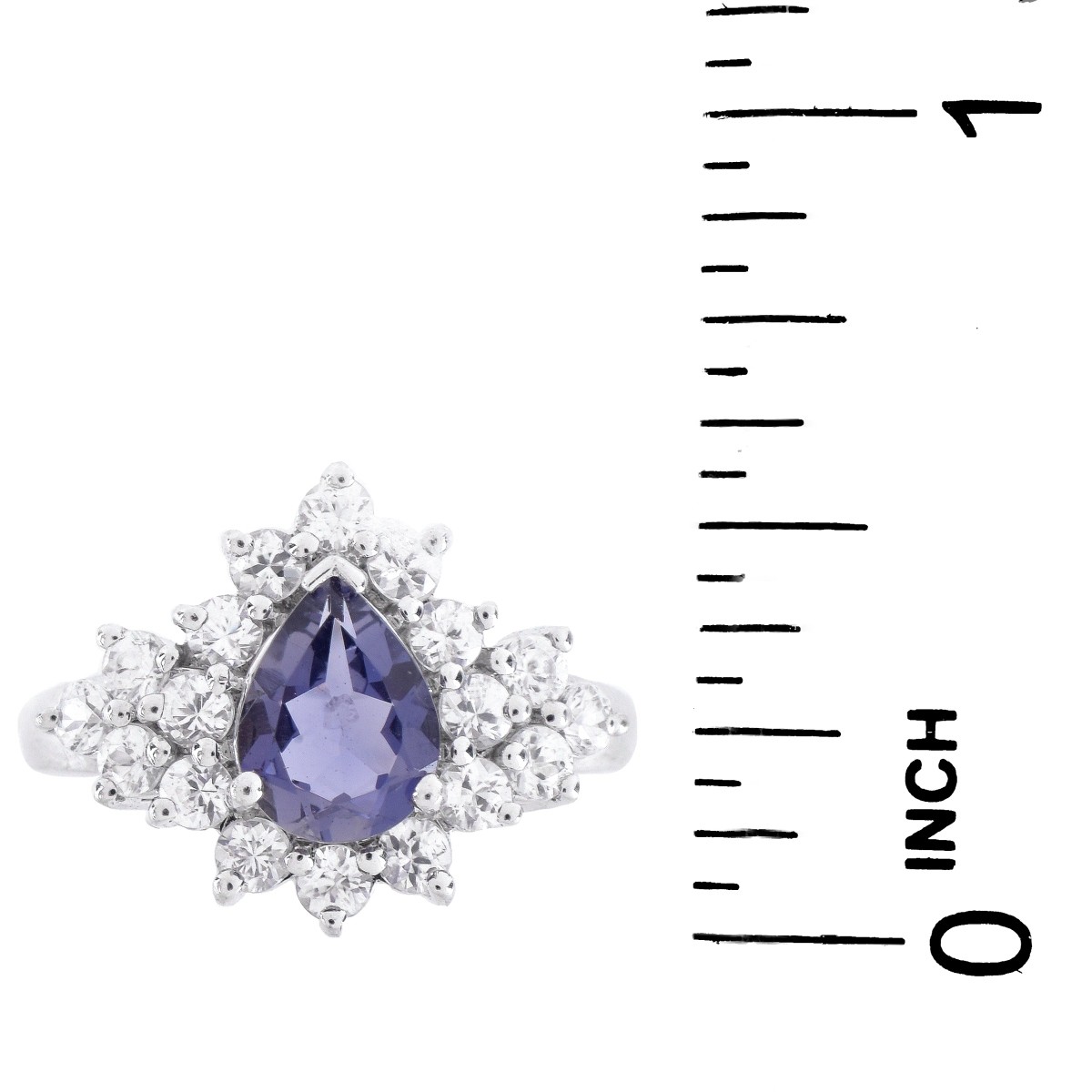 Tanzanite, Diamond and 10K Ring