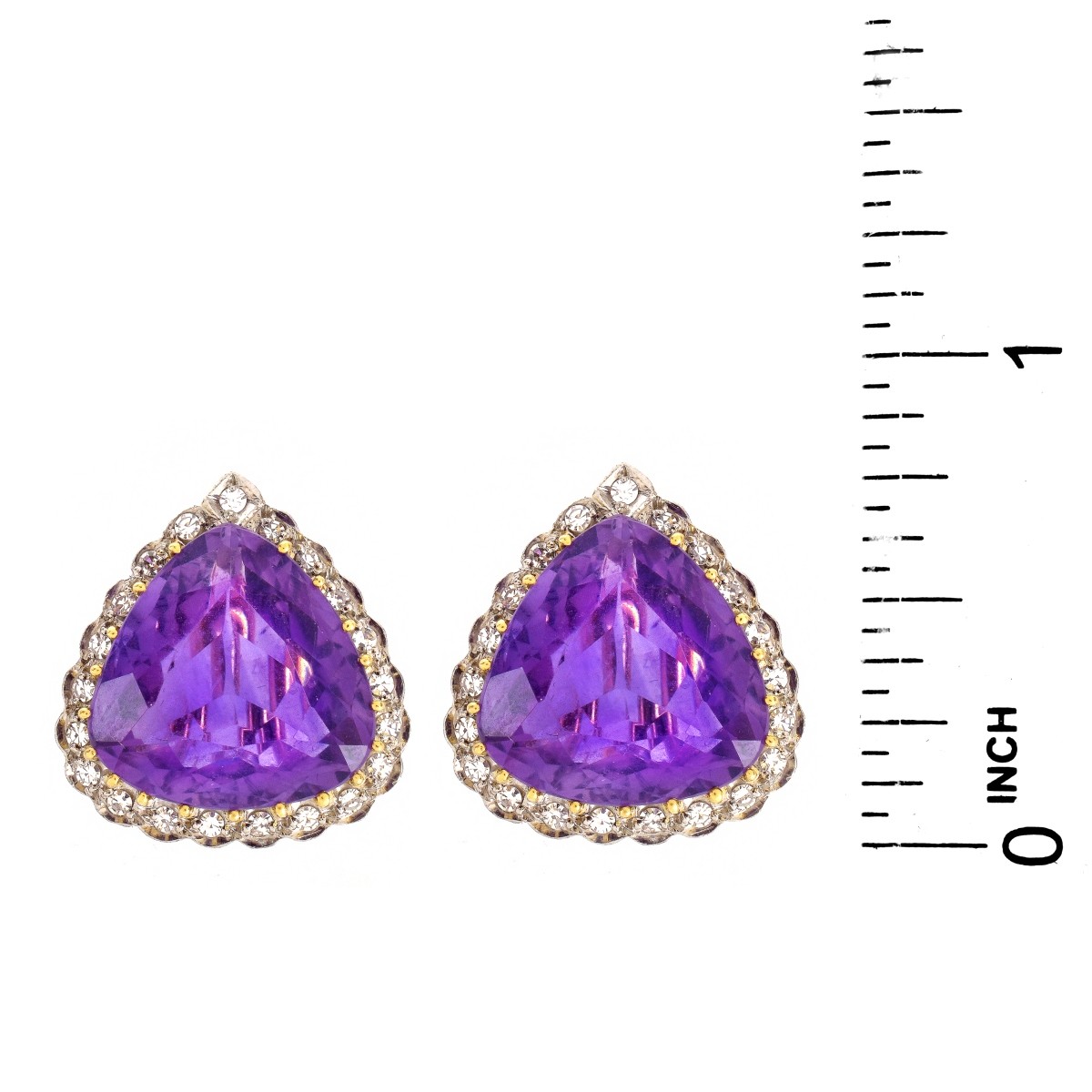 H Stern Amethyst, Diamond and 18K Earrings