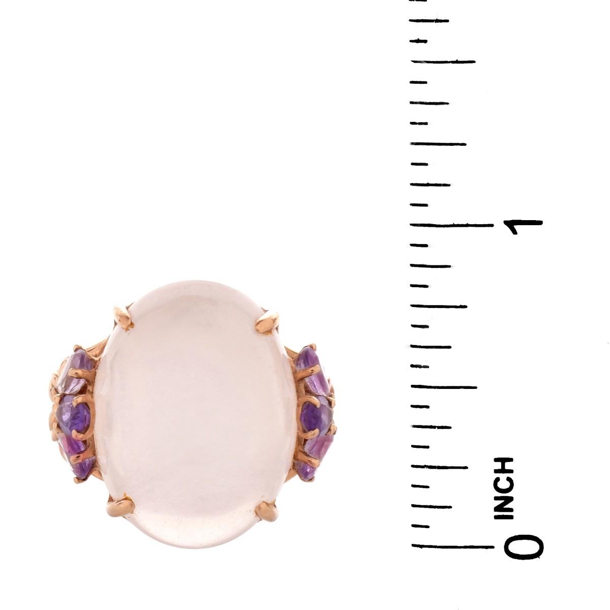 Pink Quartz and 14K Ring