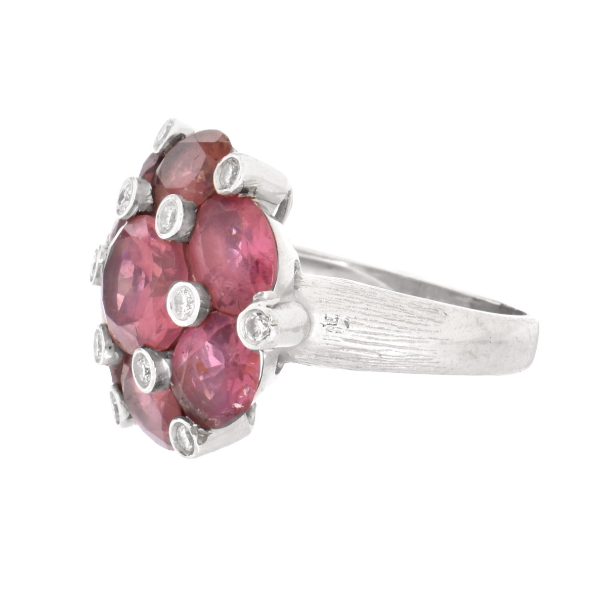 Vintage Tourmaline, Diamond and 18K Ring