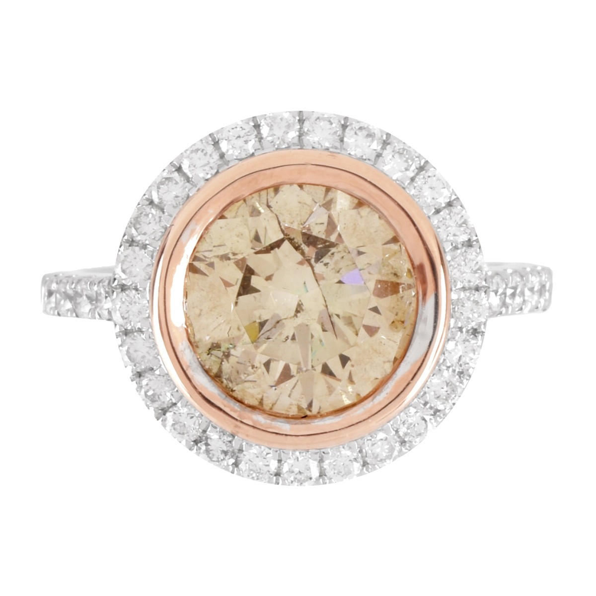 3.02ct Fancy Pinkish Brown Diamond Ring