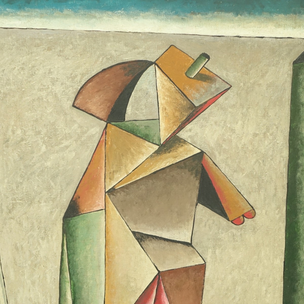 Mid-Century Cubist Oil/Board