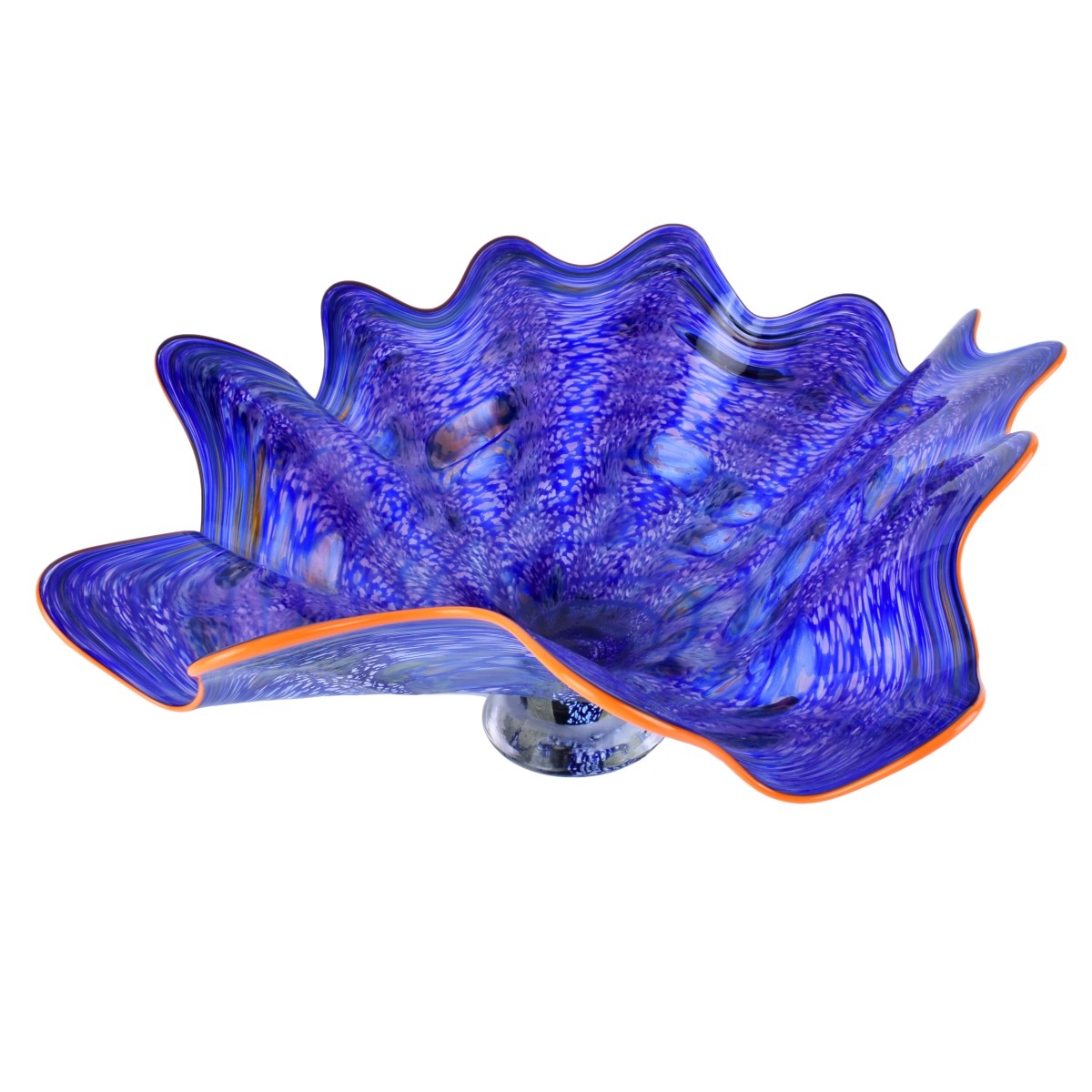 In the Manner of Dale Chihuly Large Art Glass Bowl