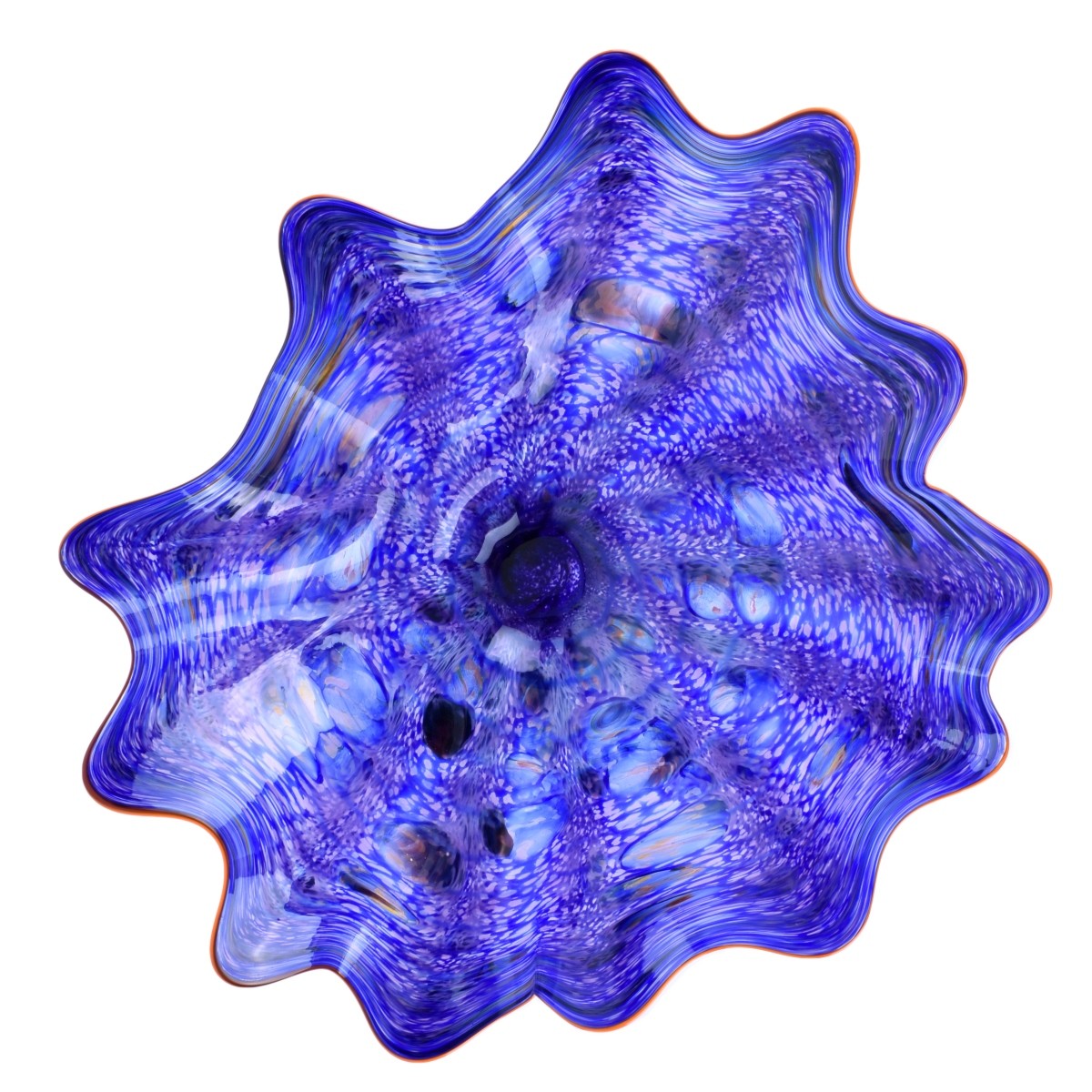 In the Manner of Dale Chihuly Large Art Glass Bowl