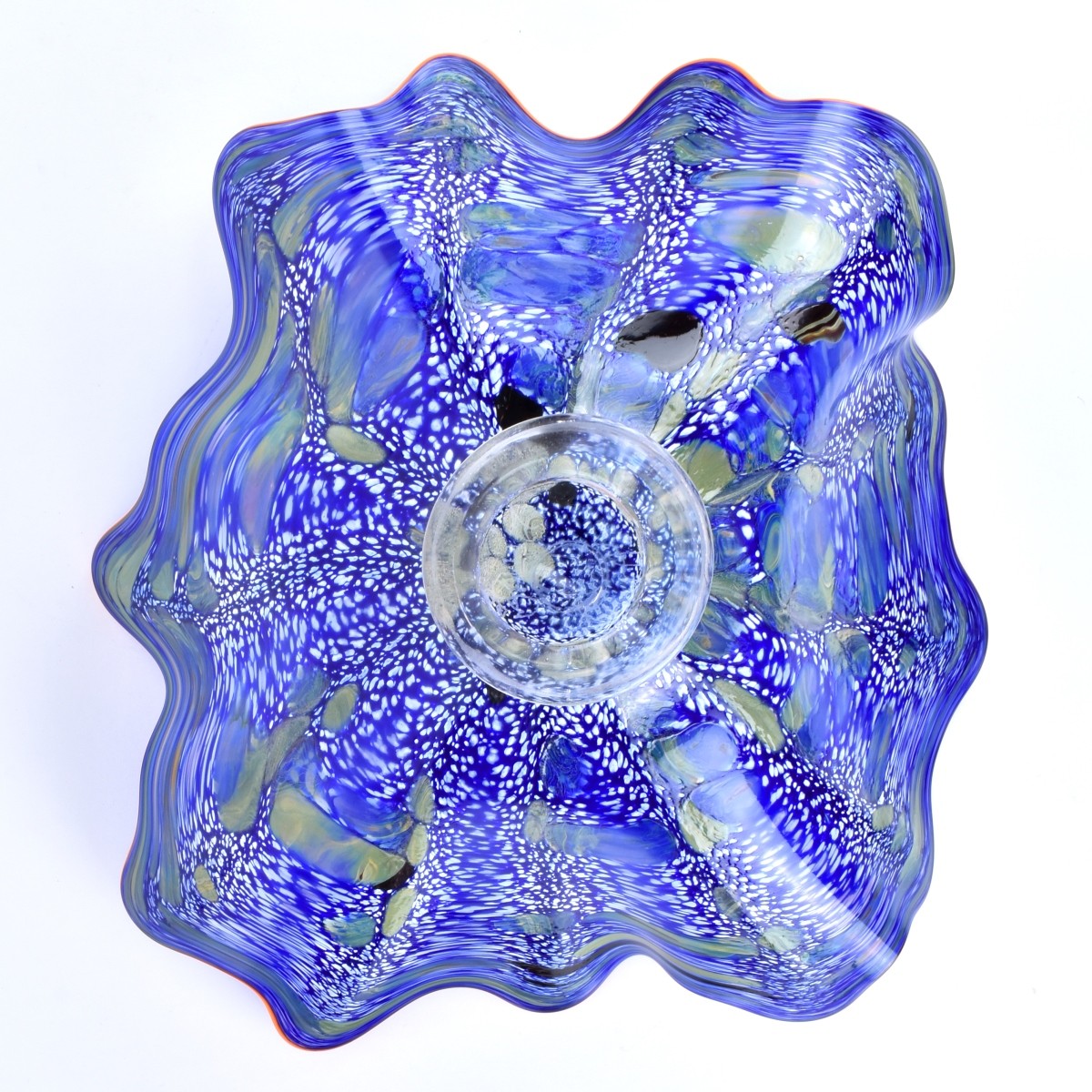 In the Manner of Dale Chihuly Large Art Glass Bowl