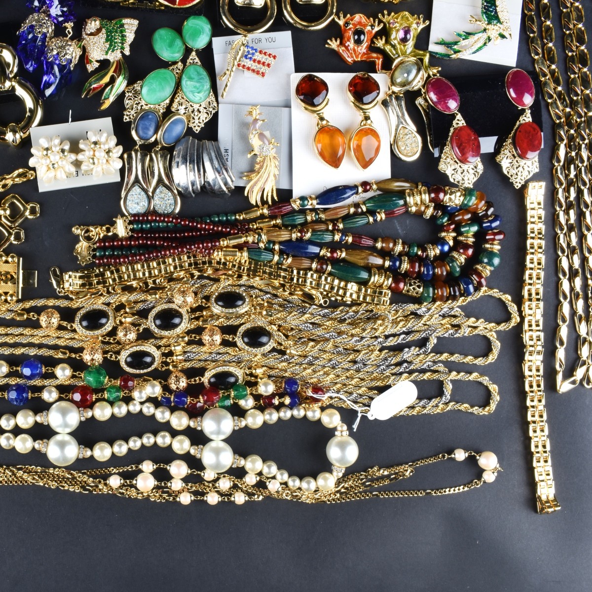 Large Collection of Retro Costume Jewelry