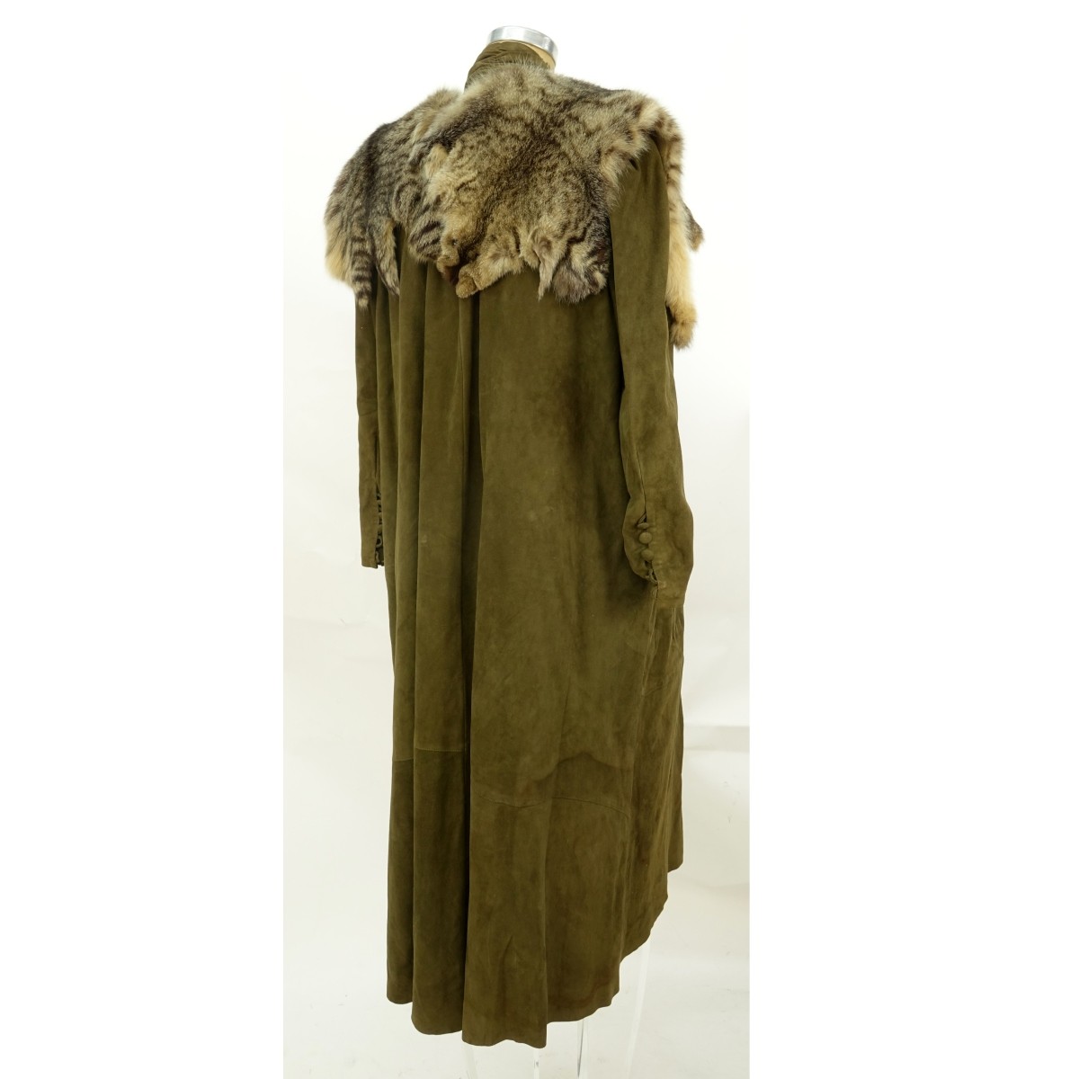 Vintage Wild Cat & Suede Fur Coat