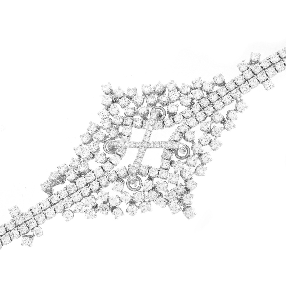 14.44ct TW Diamond and 18K Bracelet