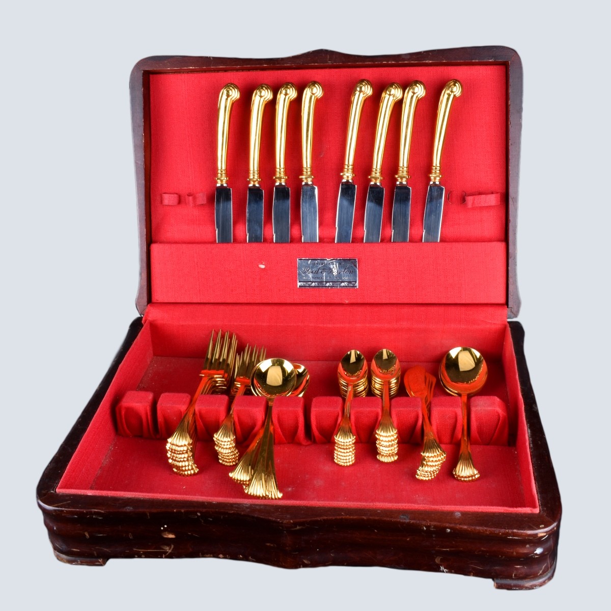 Mid-Century Gold Toned Cutlery Set