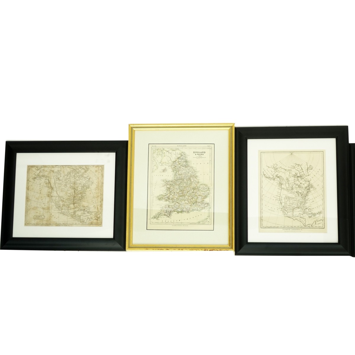 Five (5) Vintage Prints of Maps