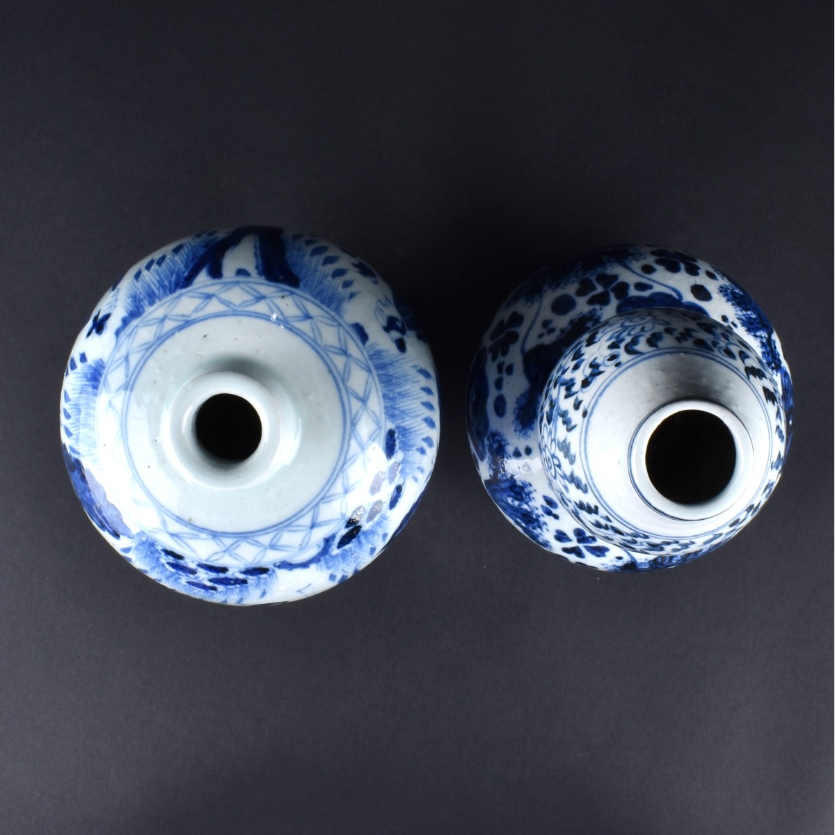 Two (2) 20th C. Chinese Blue and White Vases