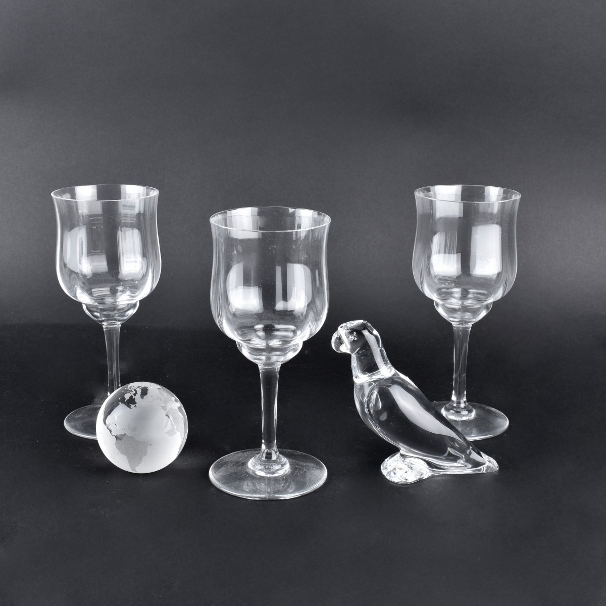 Five (5) Vintage Crystal Tableware