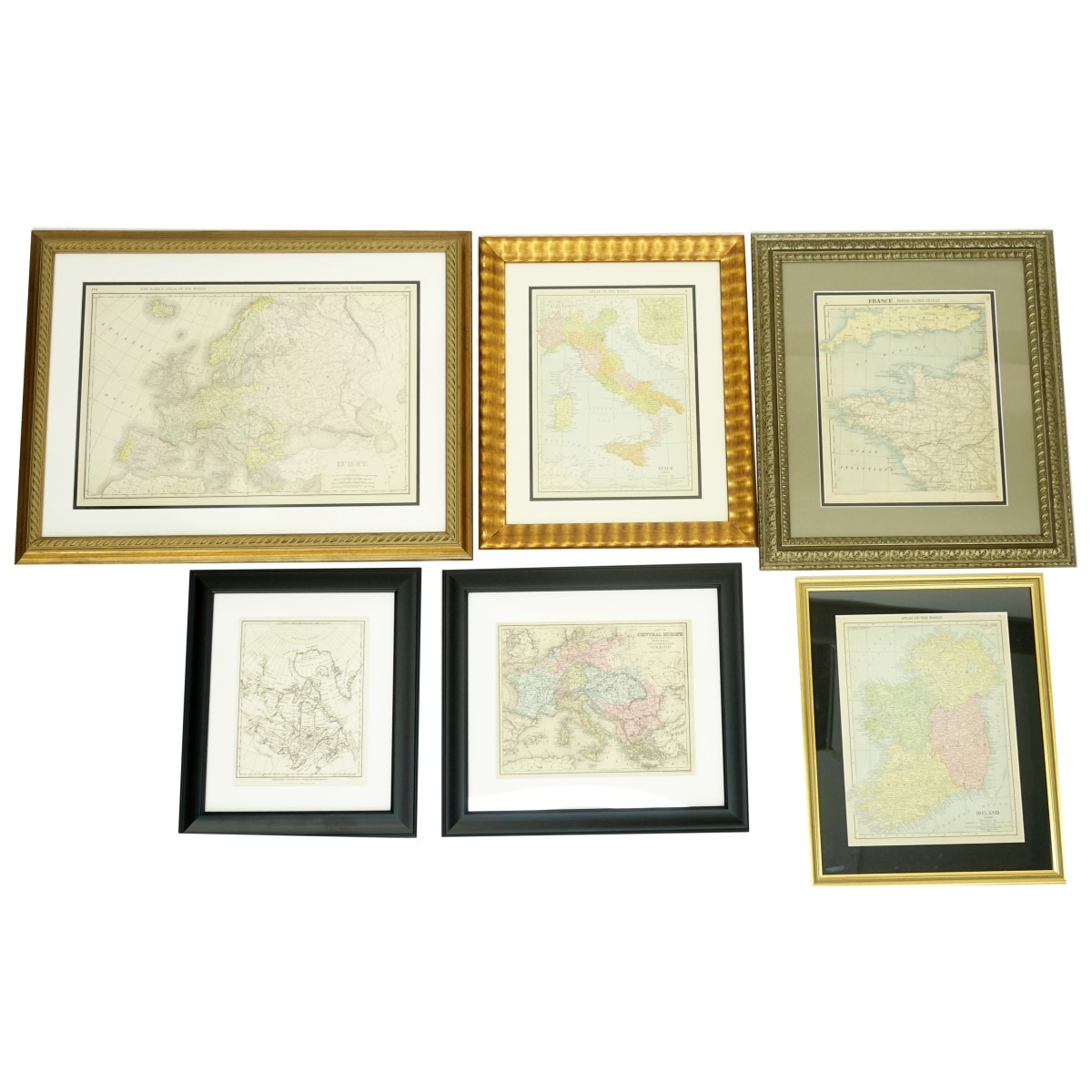 Six (6) Vintage Prints of Maps