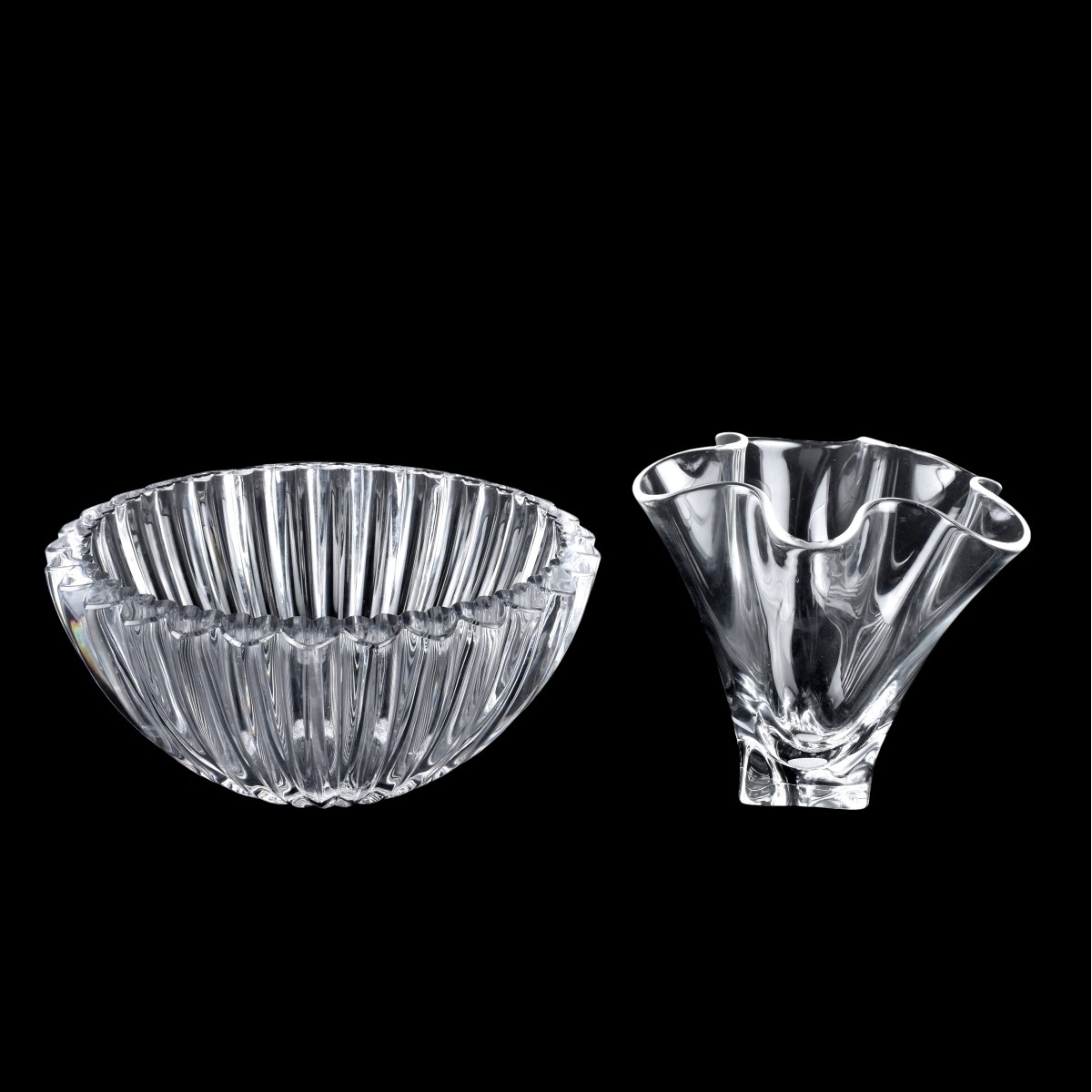 Two (2) Vintage Crystal Tableware