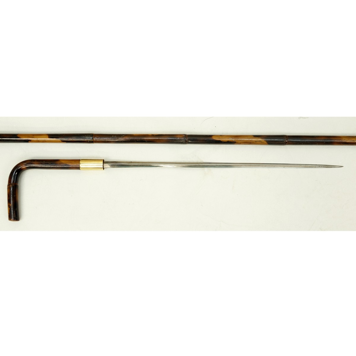 Antique Sword Cane With Gold Collar