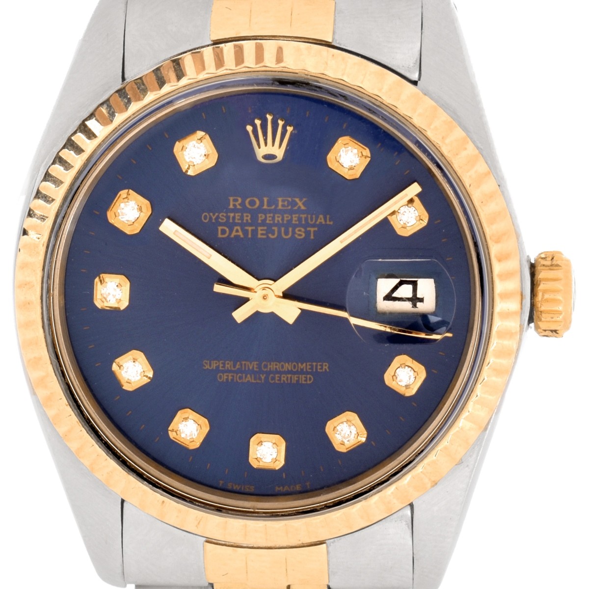 Man's Vintage Rolex Two Tone Datejust Watch