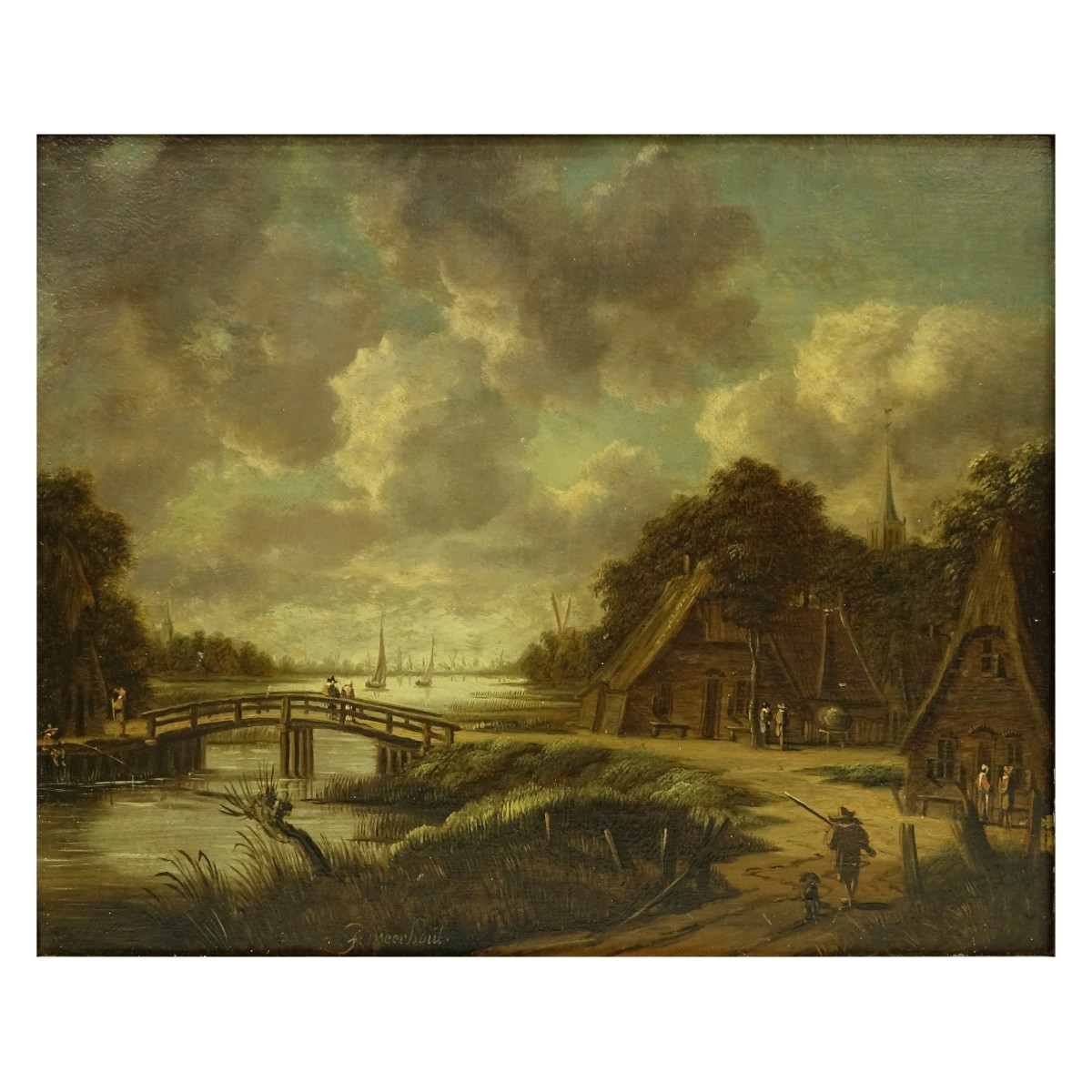Jan Meerhout (1630-1677) Oil on Panel
