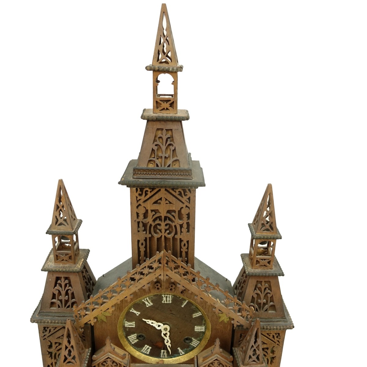 Antique Victorian Gingerbread House Clock