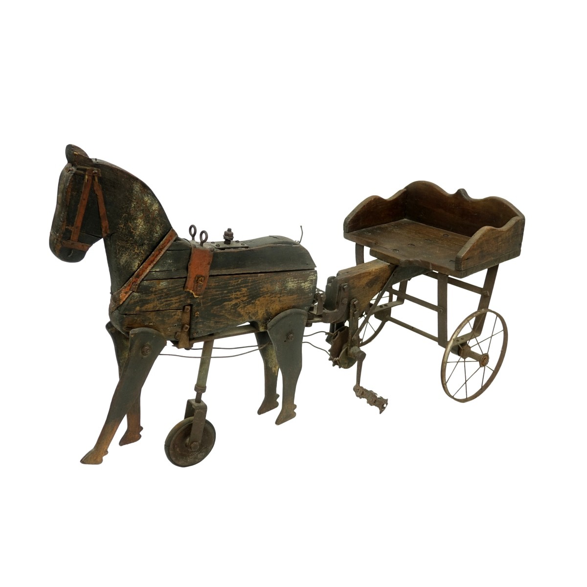 Antique Childs Pedal Horse & Buggy