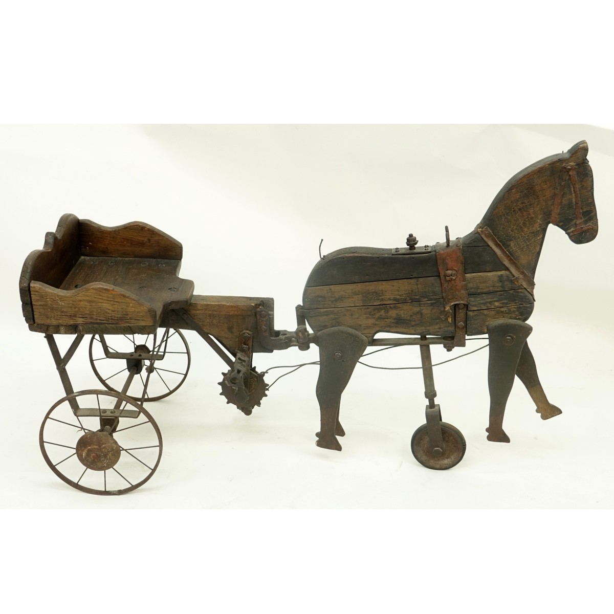 Antique Childs Pedal Horse & Buggy