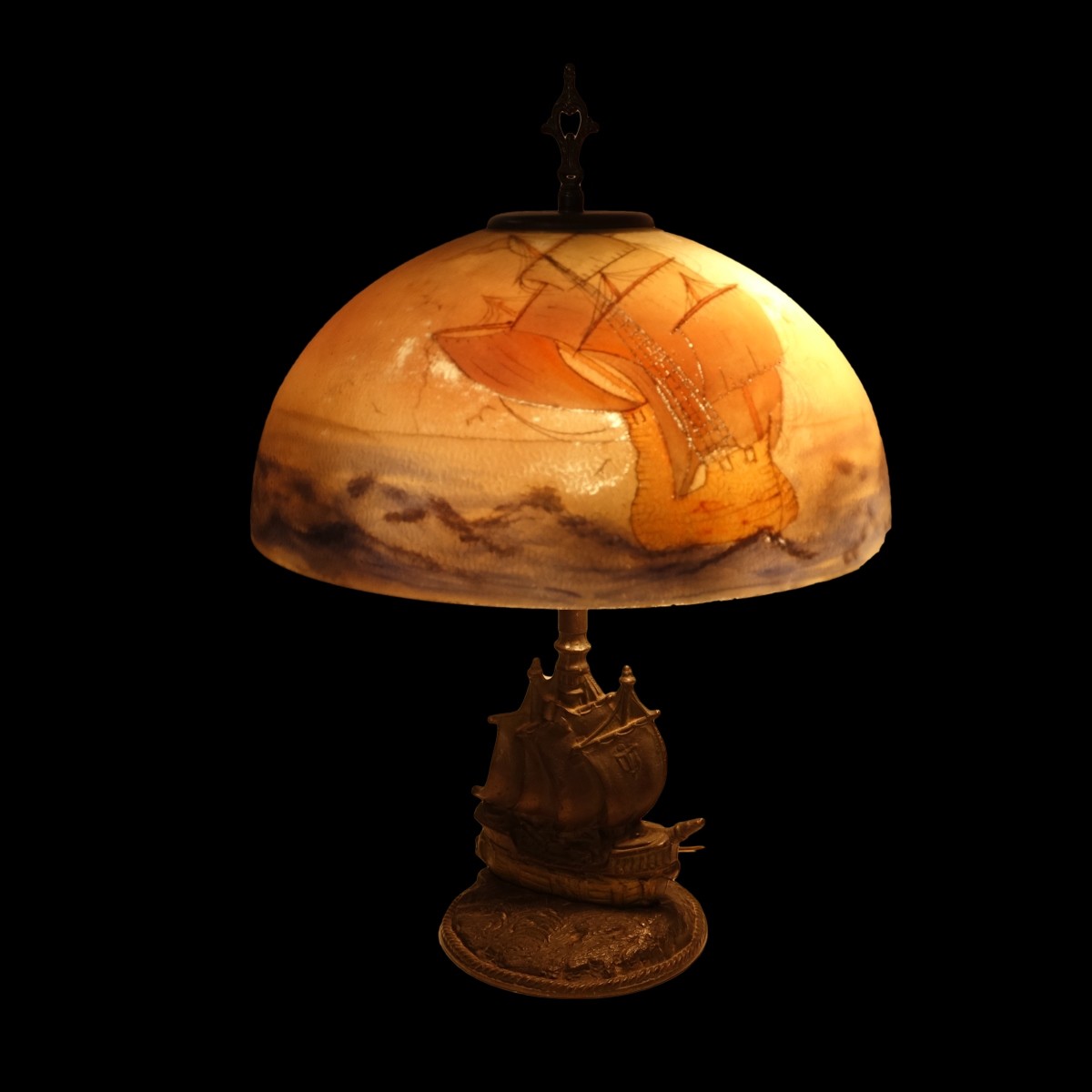 Aladdin Reverse Painted Lamp