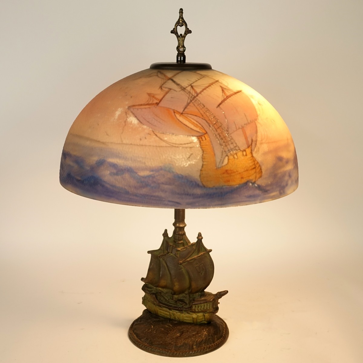 Aladdin Reverse Painted Lamp