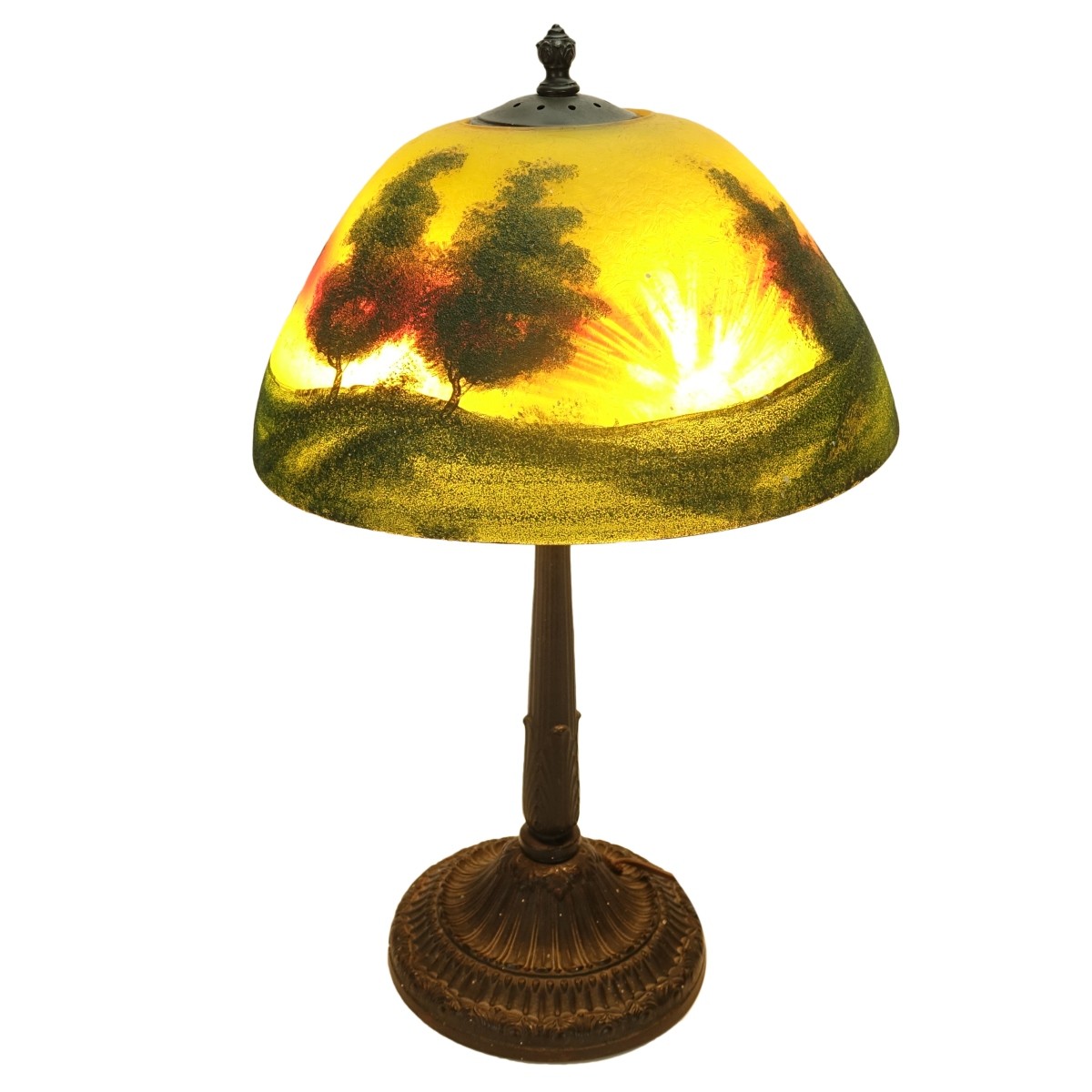 Reverse Painted Lamp