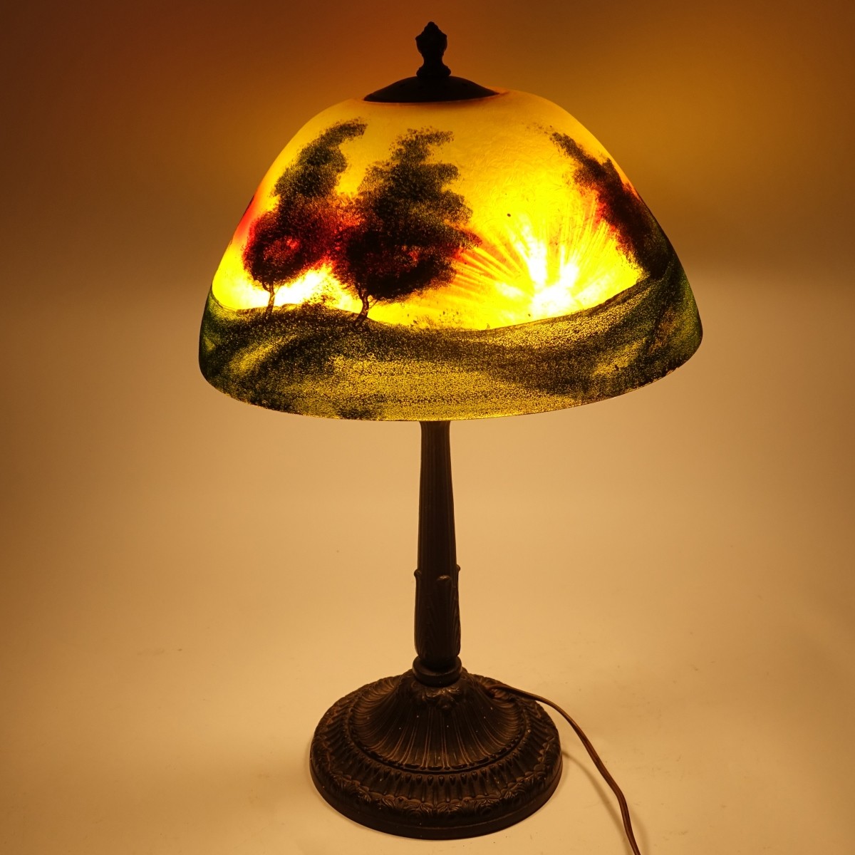 Reverse Painted Lamp