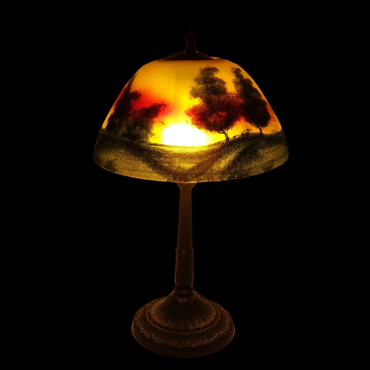 Reverse Painted Lamp