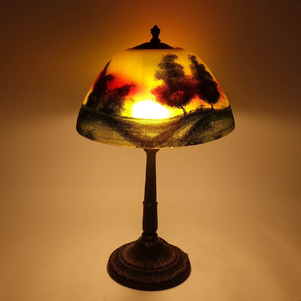 Reverse Painted Lamp