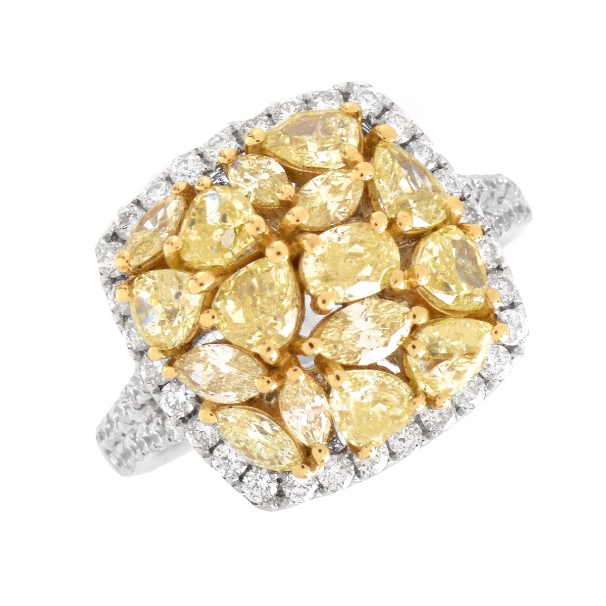 Fancy Yellow Diamond and 18K Ring