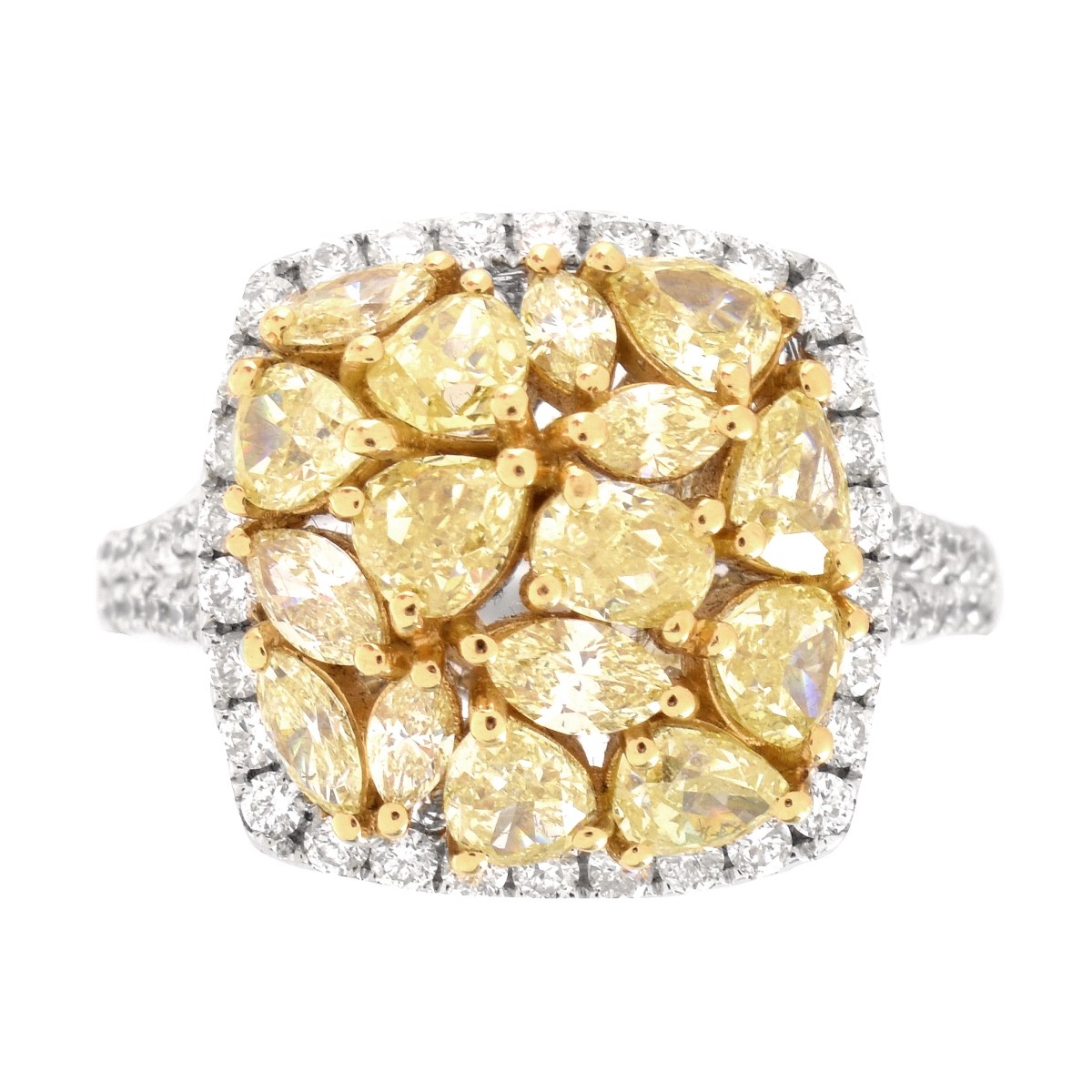 Fancy Yellow Diamond and 18K Ring