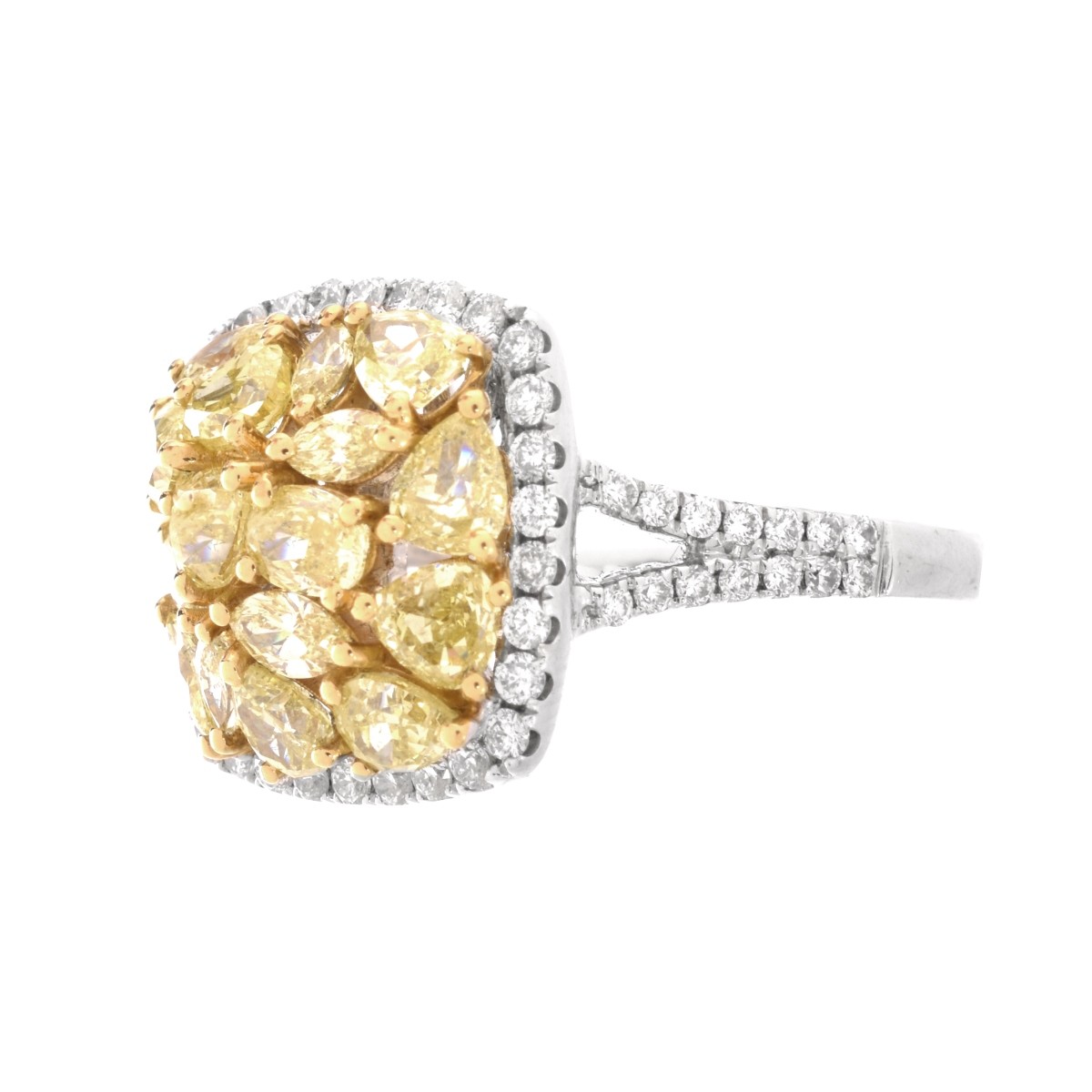 Fancy Yellow Diamond and 18K Ring