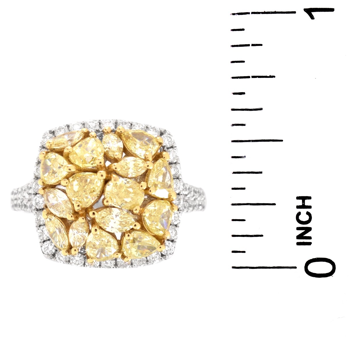 Fancy Yellow Diamond and 18K Ring