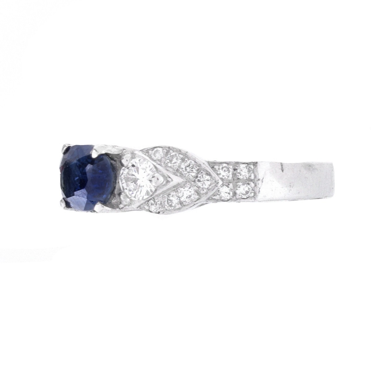 1.20ct Sapphire, Diamond and 18K Ring