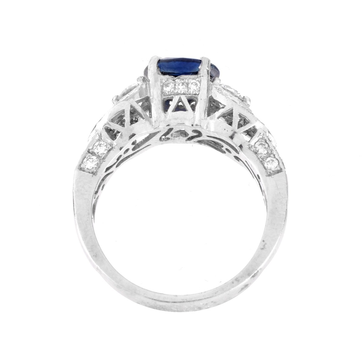 1.20ct Sapphire, Diamond and 18K Ring