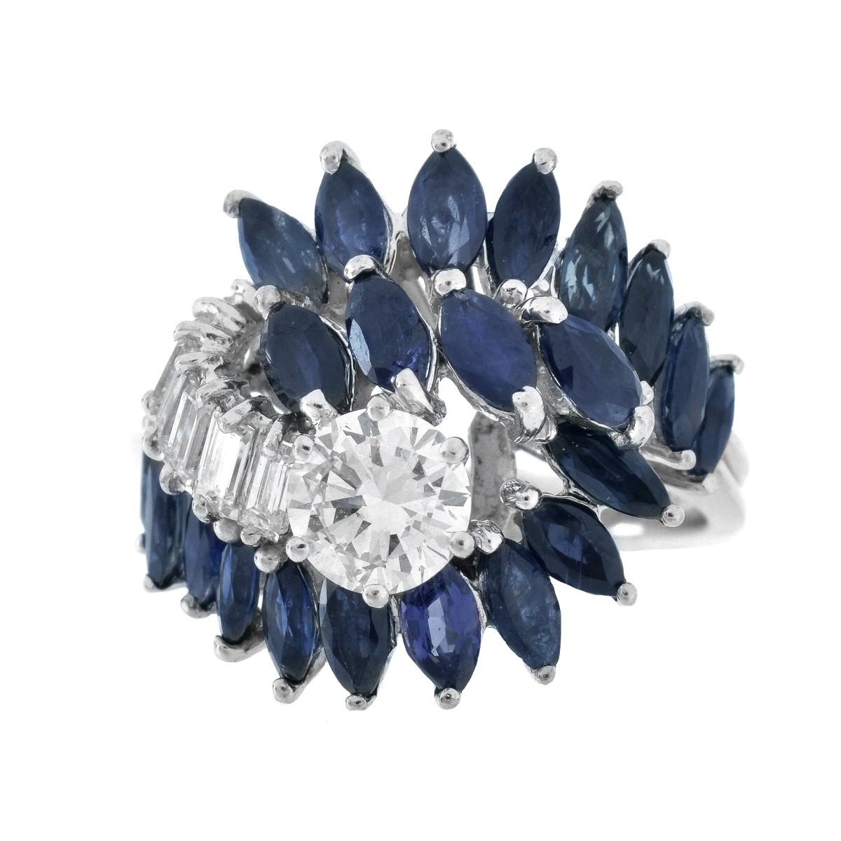 Vintage Diamond, Sapphire and 18K Ring