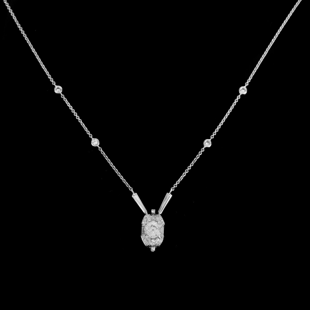 2.20ct TW Diamond and 14K Necklace