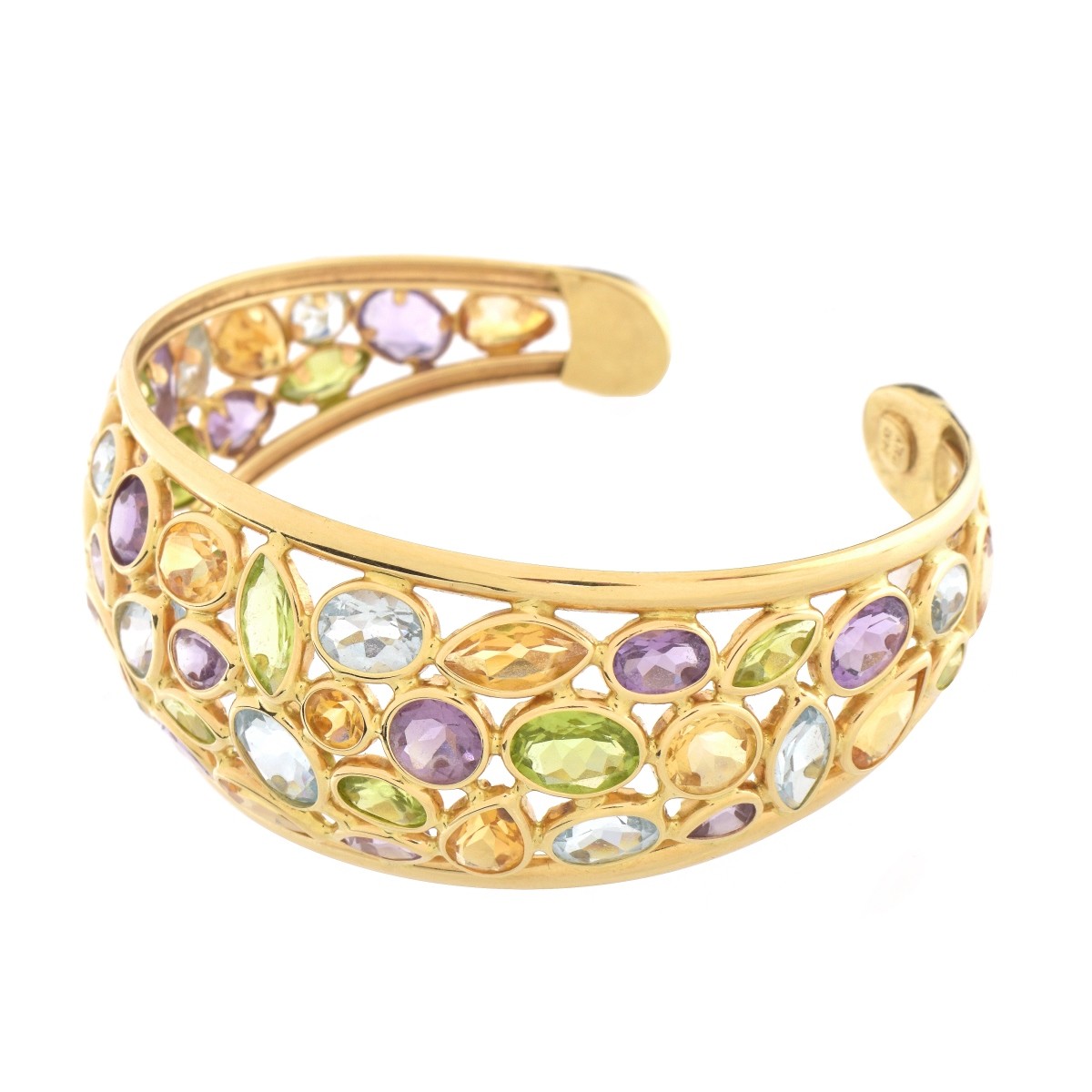 Multi Gemstone and 14K Bracelet