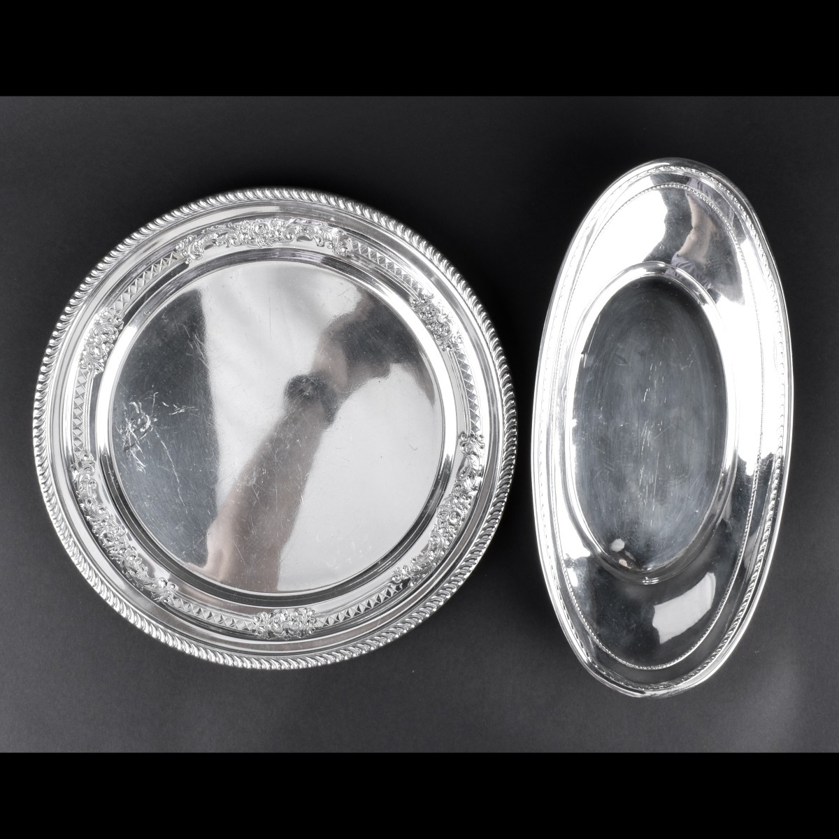 Two Silver Serving Trays