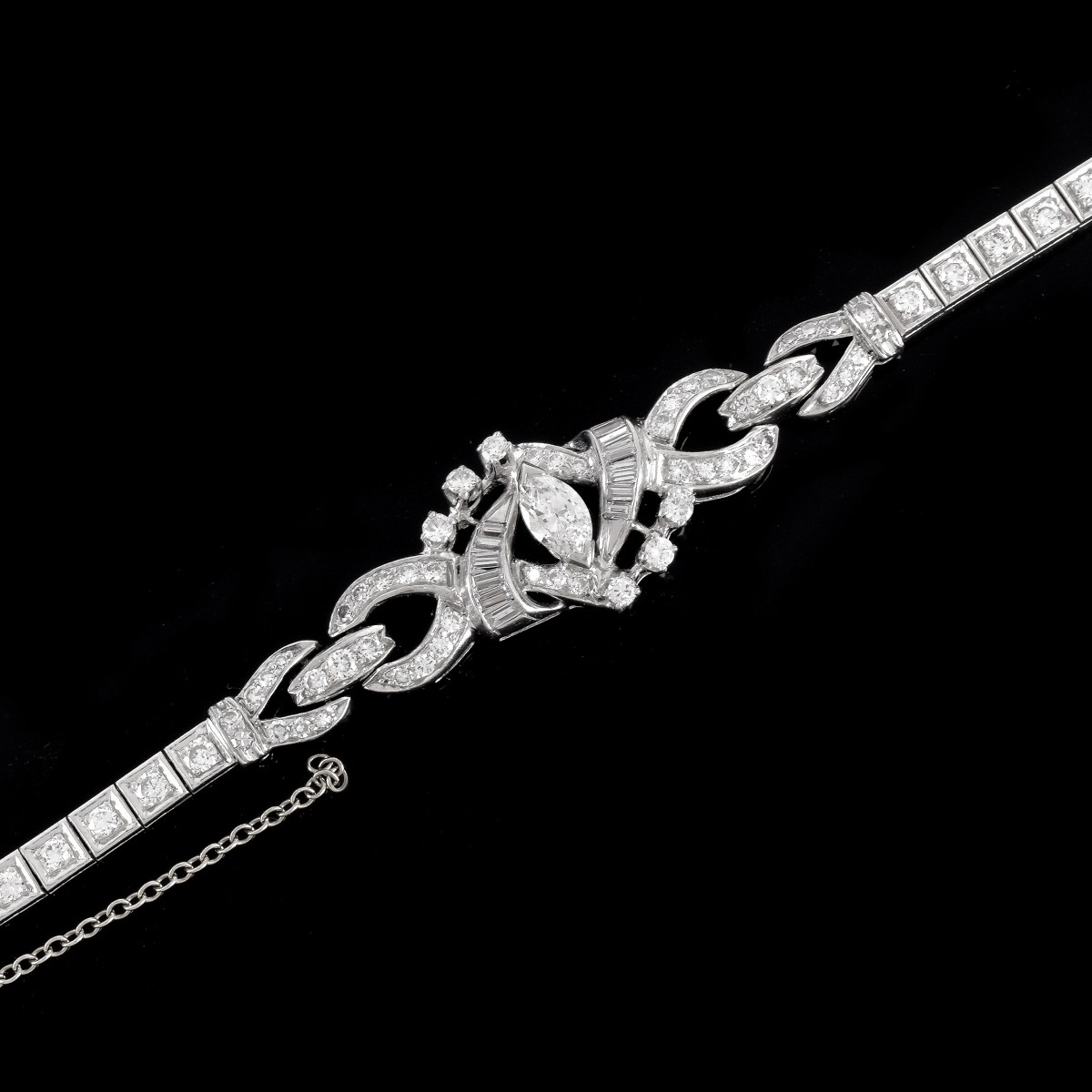 Vintage Diamond and Platinum Bracelet