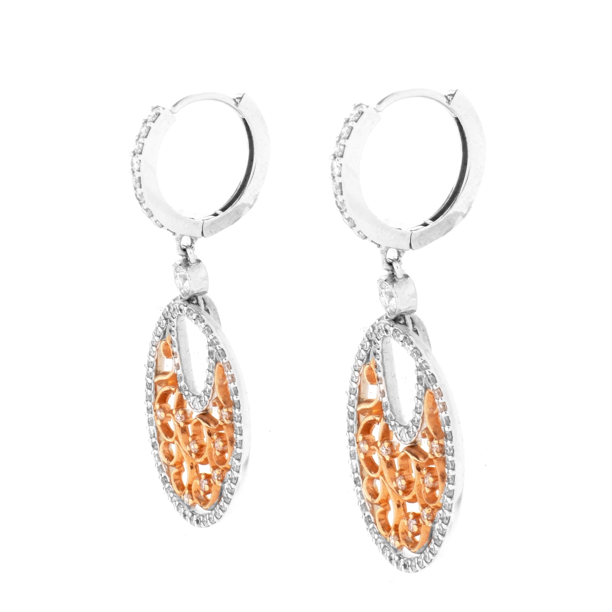 Diamond and 18K Earrings