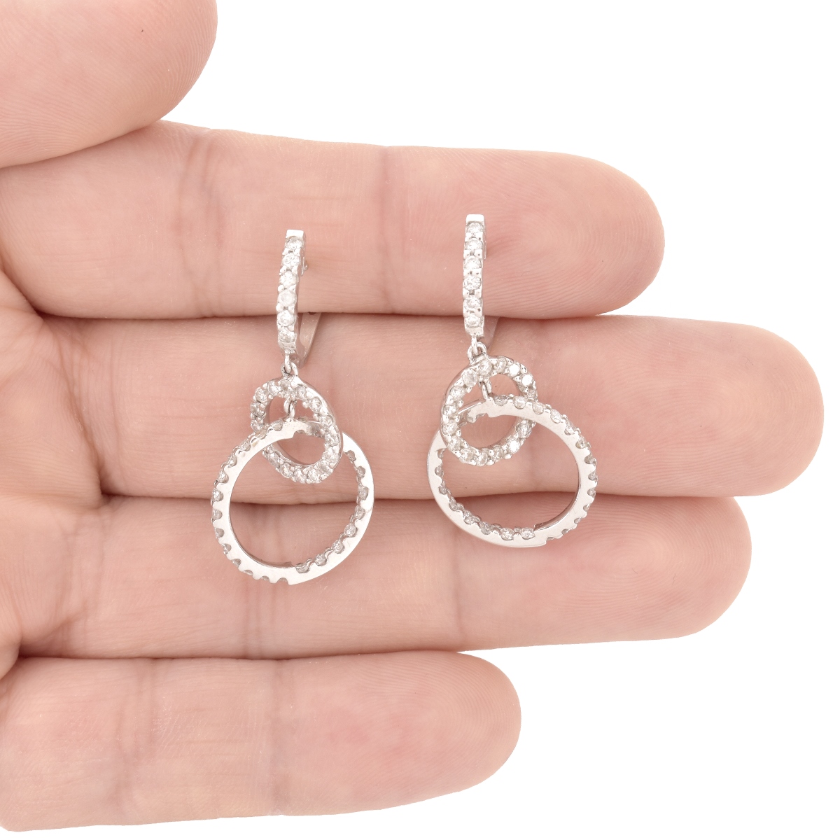 Diamond and 18K Earrings