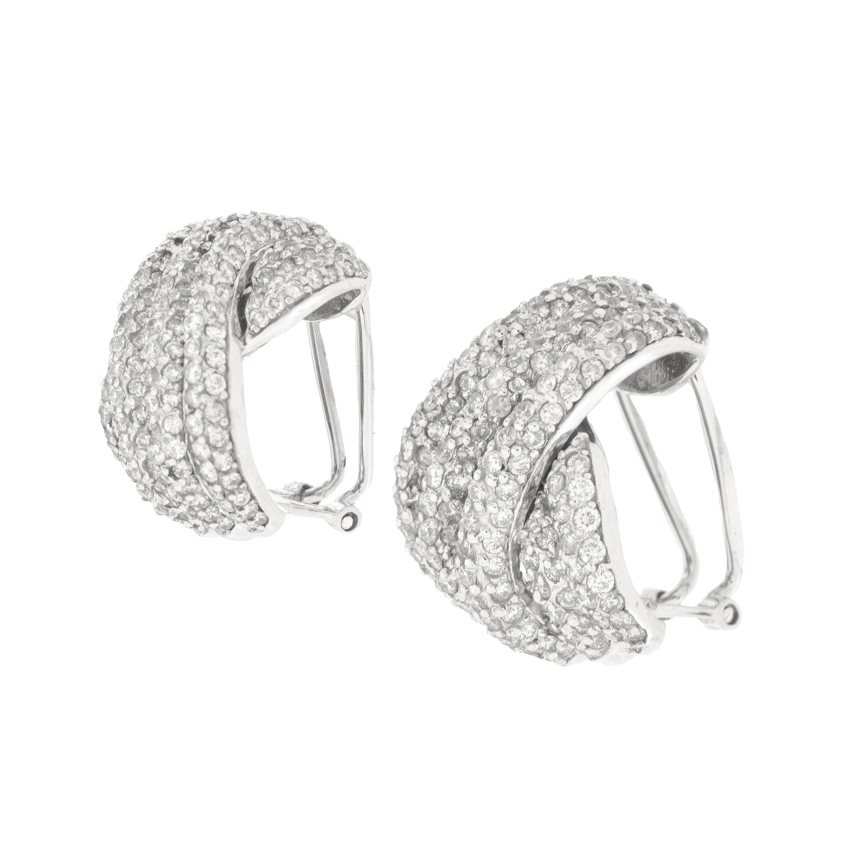 Diamond and 18K Earrings